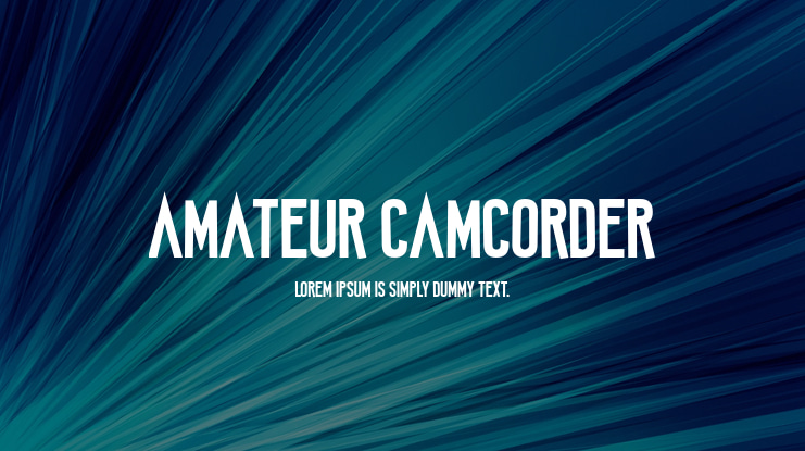 Amateur Camcorder Font