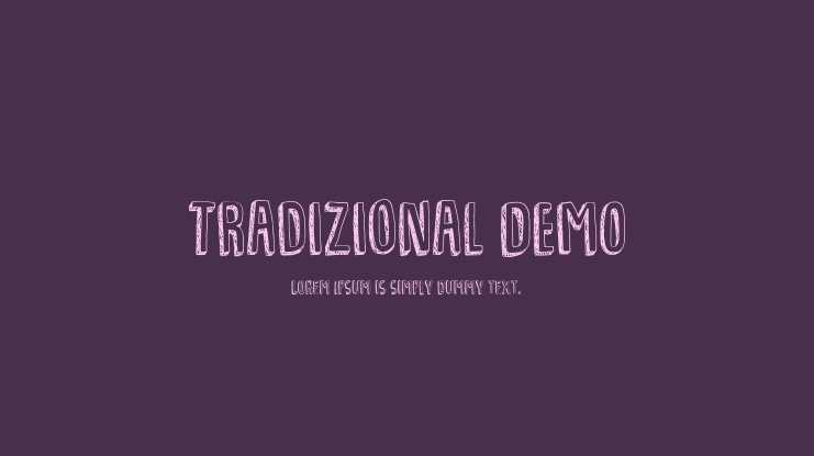 Tradizional DEMO Font