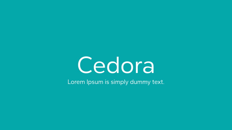 Cedora Font Family
