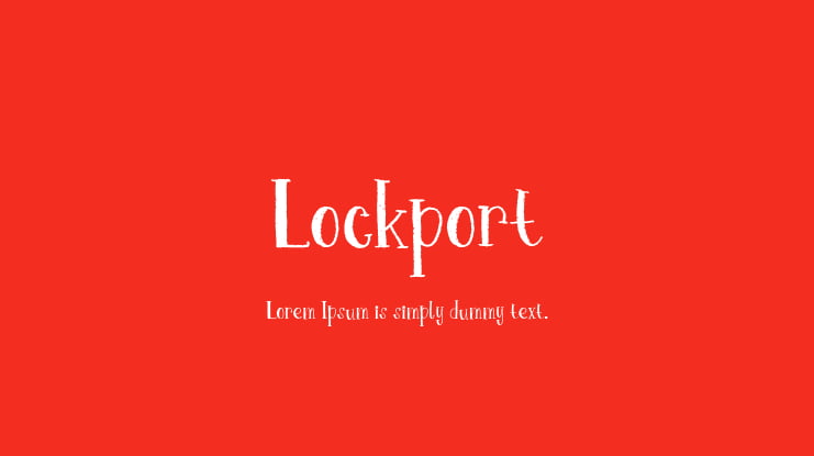 Lockport Font