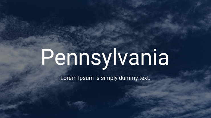 Pennsylvania Font