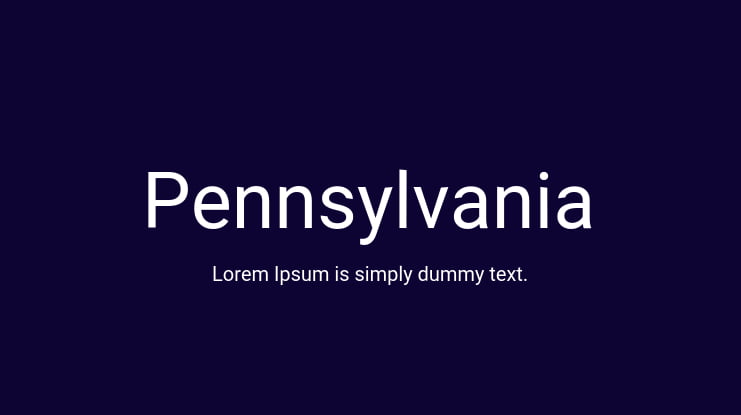 Pennsylvania Font