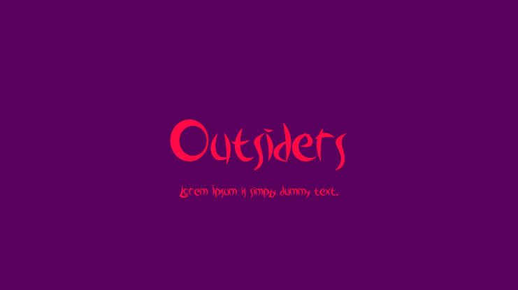 Outsiders Font