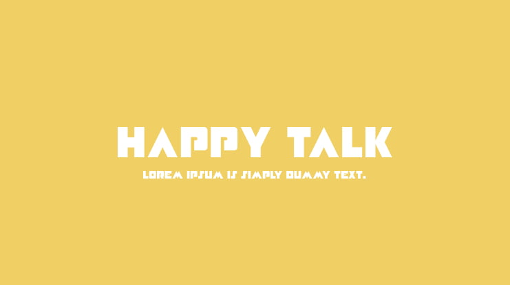 Happy Talk Font