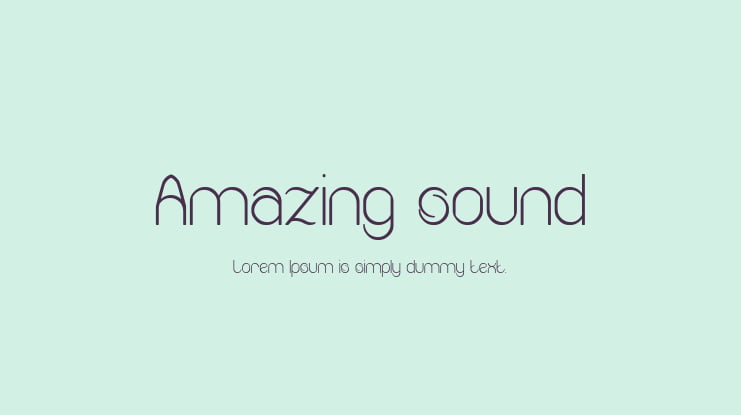 Amazing sound Font Family