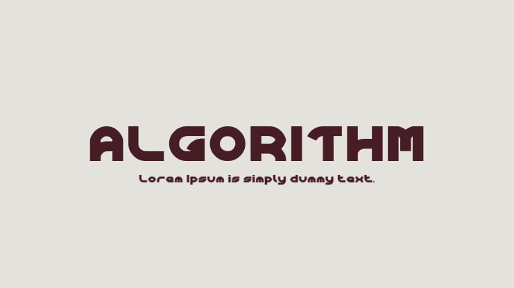 ALGORITHM Font