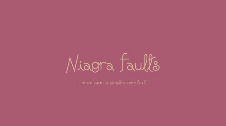 Niagra Faults Font