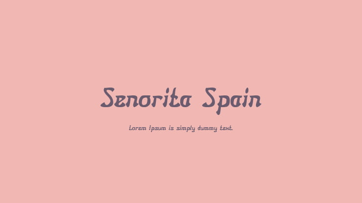 Senorita Spain Font