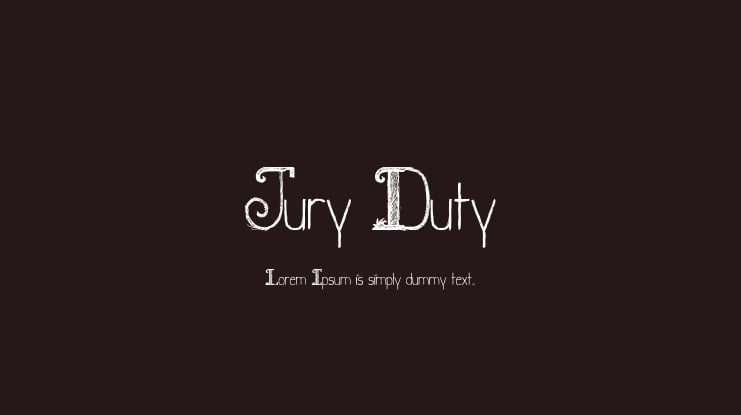 Jury Duty Font