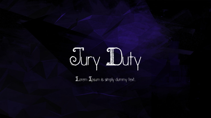 Jury Duty Font