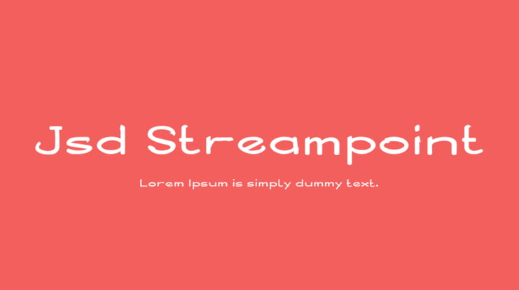 Jsd Streampoint Font