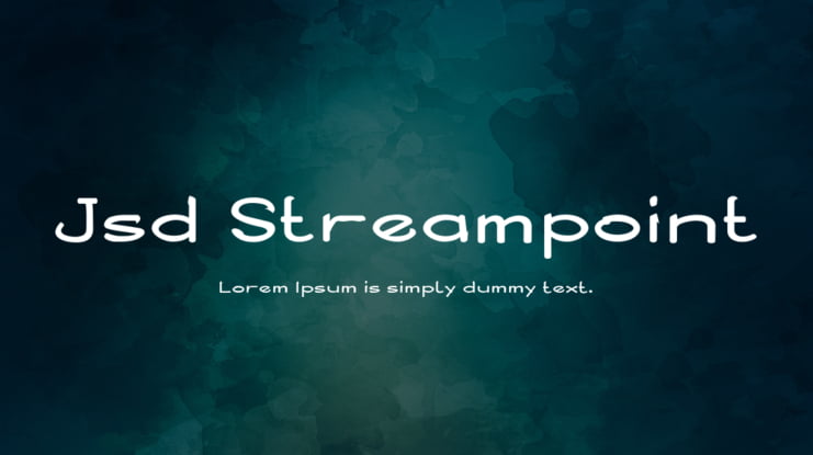 Jsd Streampoint Font