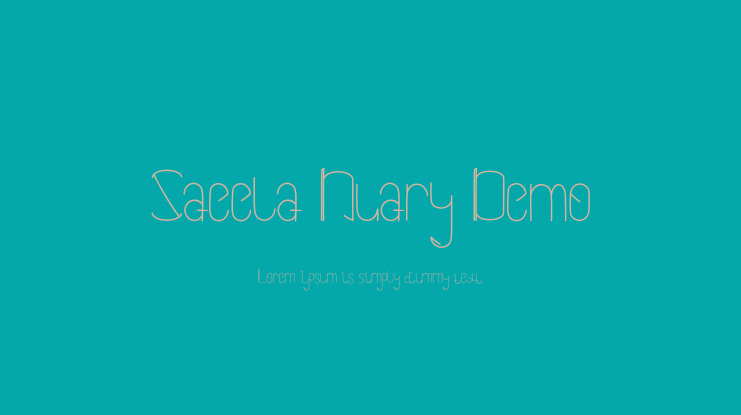 Saeela Nuary Demo Font