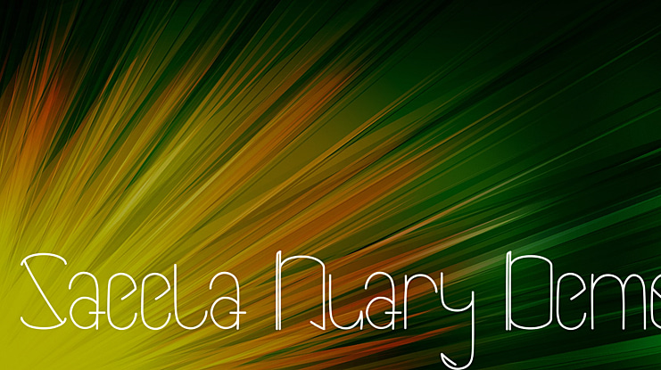 Saeela Nuary Demo Font