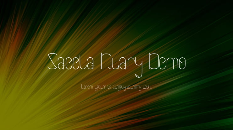 Saeela Nuary Demo Font