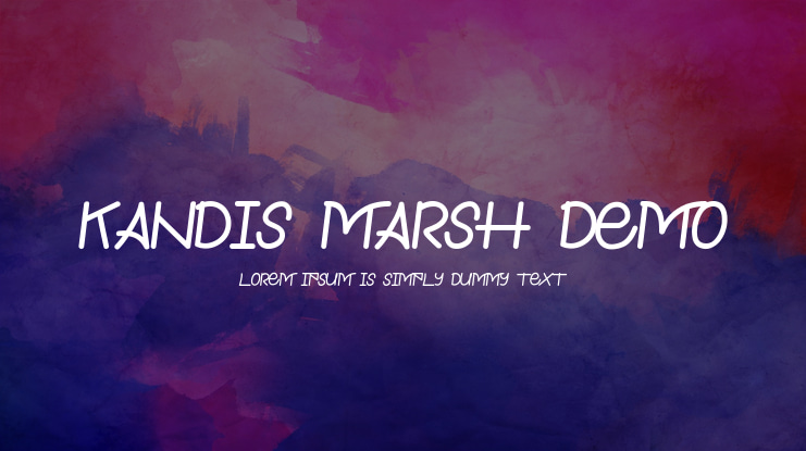 Kandis Marsh Demo Font Family