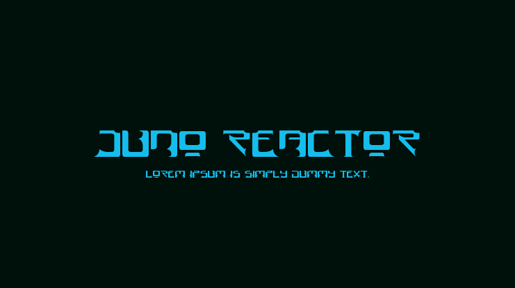 Juno Reactor Font Family