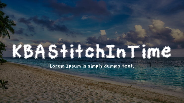 KBAStitchInTime Font