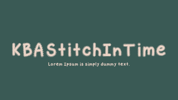 KBAStitchInTime Font