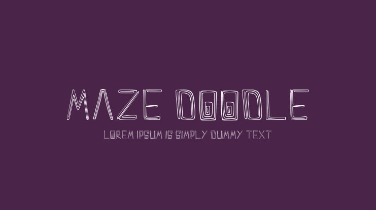 Maze Doodle Font