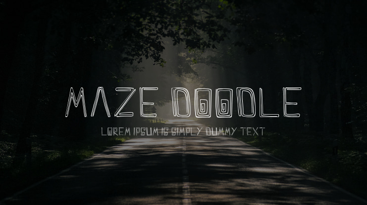 Maze Doodle Font