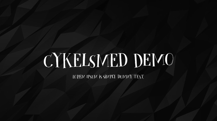 Cykelsmed DEMO Font