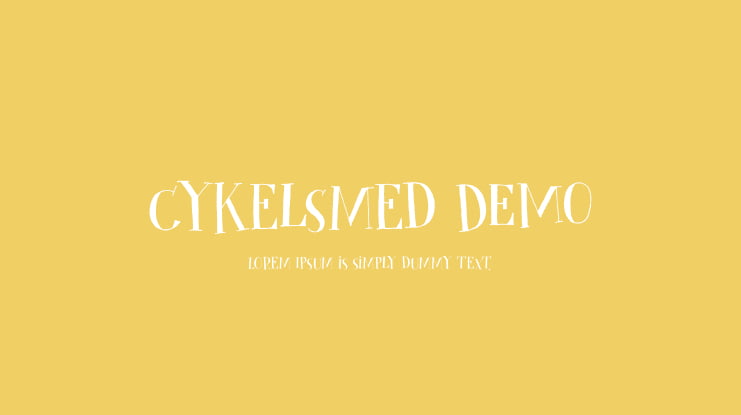 Cykelsmed DEMO Font