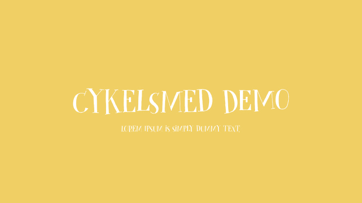 Cykelsmed DEMO Font