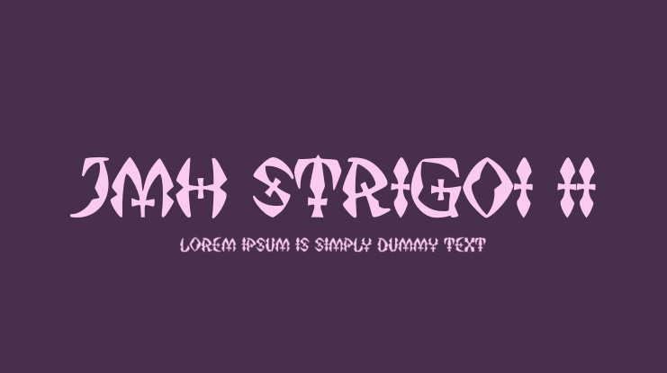 JMH Strigoi II Font