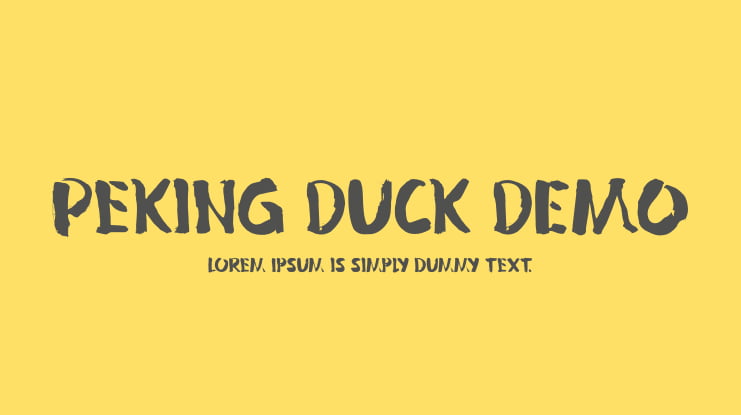 Peking Duck DEMO Font