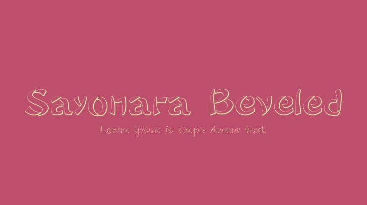 Sayonara Beveled Font Family