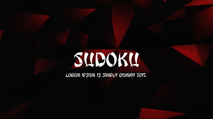 Sudoku Font Family