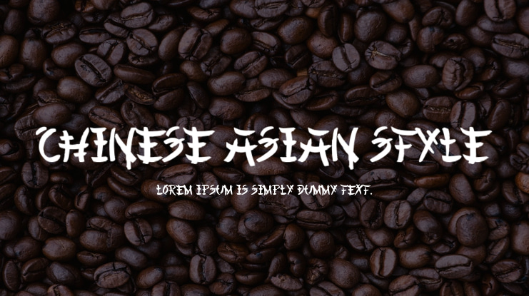Chinese Asian Style Font