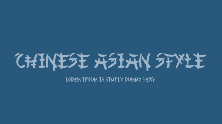 Chinese Asian Style Font