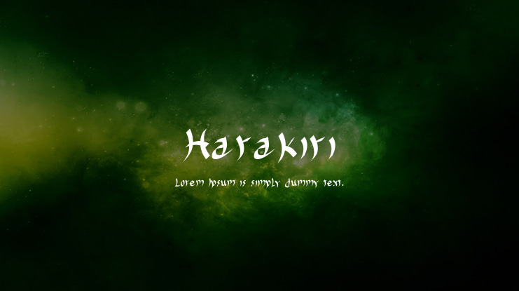 Harakiri Font