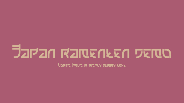 Japan ramenten demo Font Family