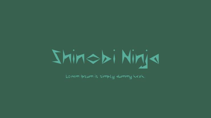 Shinobi Ninja Font Family