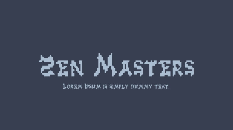 Zen Masters Font Family
