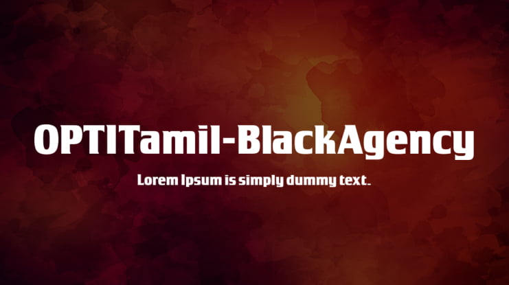 OPTITamil-BlackAgency Font