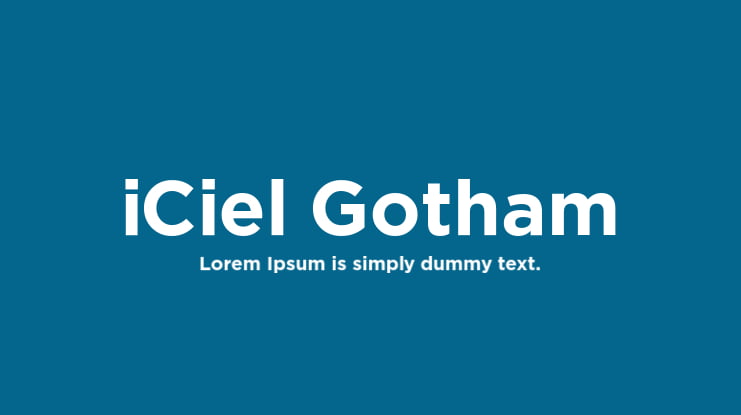 iCiel Gotham Font Family