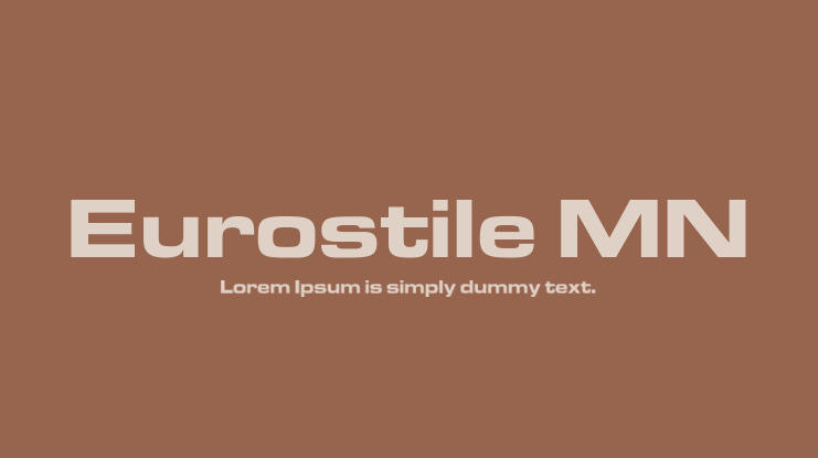 Eurostile MN Font