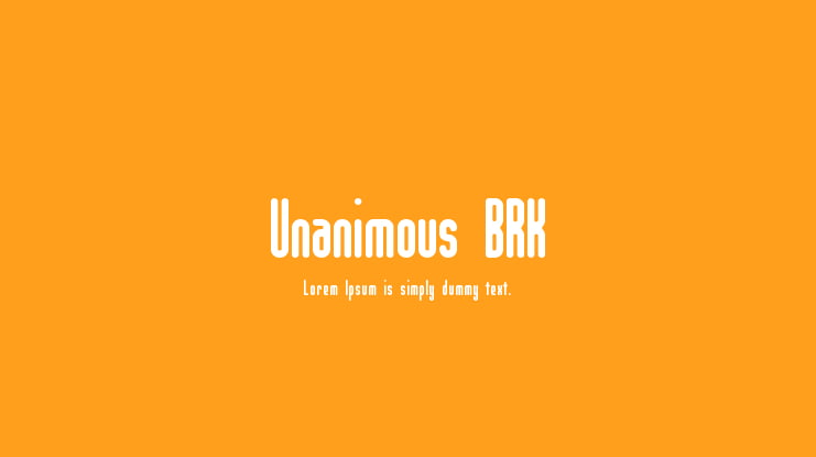 Unanimous BRK Font Family
