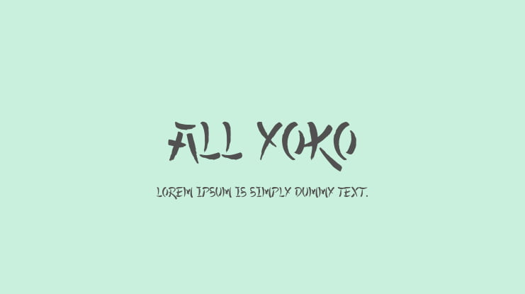All Yoko Font