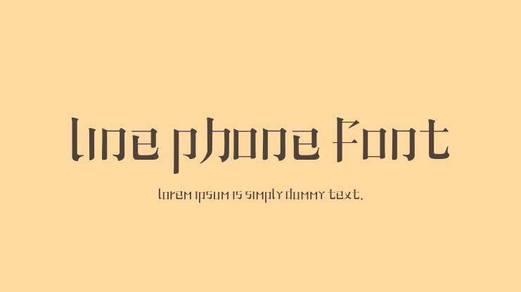 Line phone font