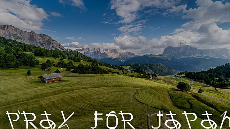 Pray for Japan Font