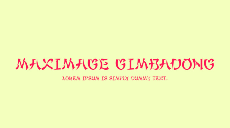 Maximage Gimbadong Font