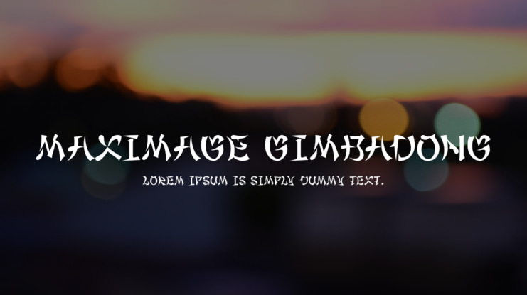 Maximage Gimbadong Font