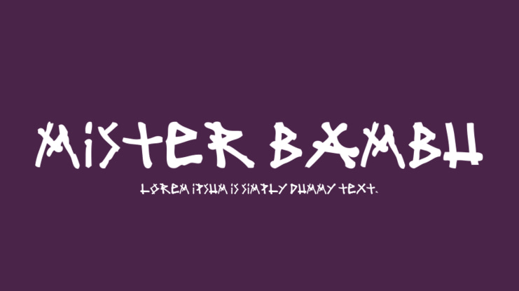 mister bambu Font