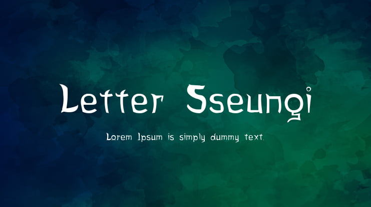 Letter Sseungi Font