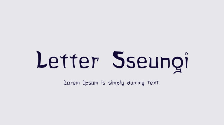 Letter Sseungi Font